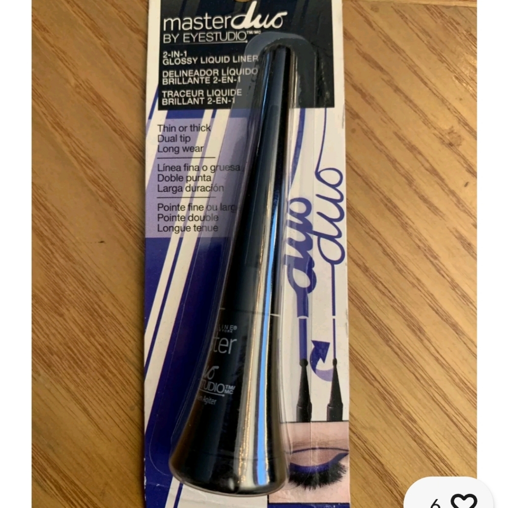 Maybelline Master Duo 2-in-1 Glossy Liquid Liner NAVY GLEAM Blue Quick Dry